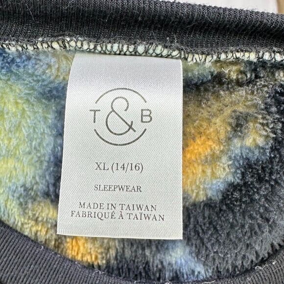 Treasure & Bond Girls XL 14 16 Black Fleece Sweatshirt Top Colorful Soft - Picture 7 of 9